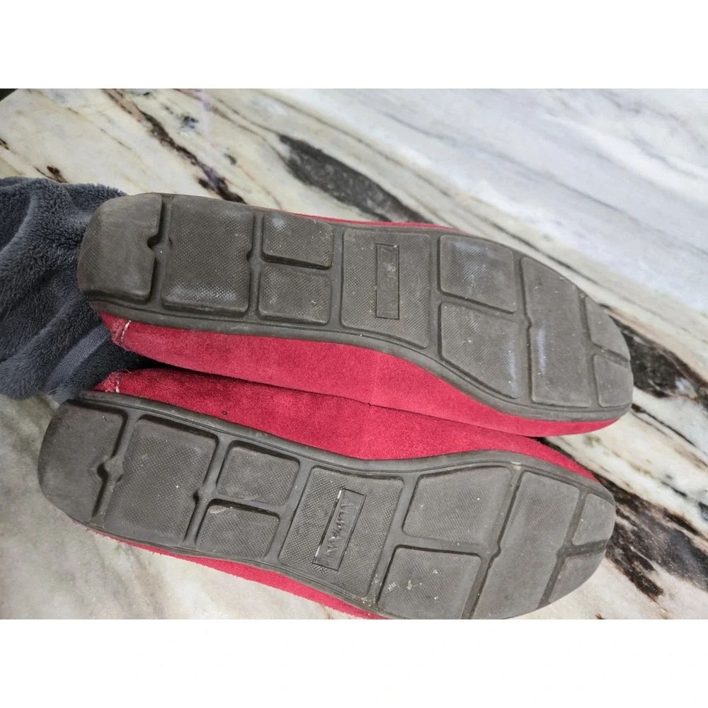 Alfani Trevor Men's Red Suede Leather Driving Moccasins Loafers Shoes Size 9.5 M